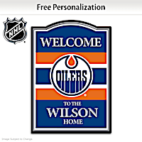 Edmonton Oilers&reg; Personalized Welcome Sign