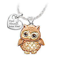 Granddaughter Owl Always Love You Pendant Necklace