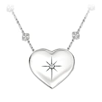 Grandma's Message Of Faith Diamond Pendant Necklace