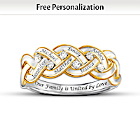 Strength Of Family Diamond Ring With Up To 6 Engraved Names