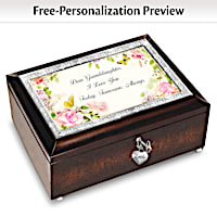 Granddaughter I Love You Personalized Wooden Music Box