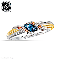 Edmonton Oilers&reg; Pride Engraved Embrace Ring