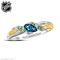 Vancouver Canucks® Pride Engraved Embrace Ring