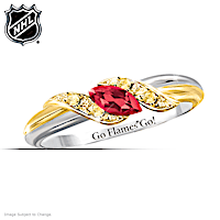 Calgary Flames&reg; Pride Engraved Embrace Ring