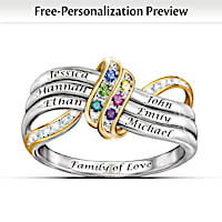 Our Family's Forever Love Personalized Ring