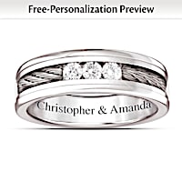 "The Strength Of Our Love" Personalized Men's Diamond Ring