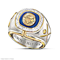 Toronto Blue Jays Engraved Diamond Commemorative Ring