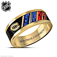 "The Pride Of The Canadiens&reg;" 18K Gold-Plated Men's Ring