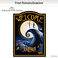 The Nightmare Before Christmas Personalized Welcome Sign