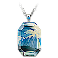 Lake And Mountains Pendant Necklace