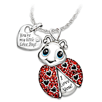 "Granddaughter, You're Cute As A Bug" Crystal Necklace