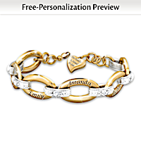 Joined By Love Personalized Diamond Bracelet