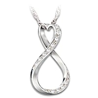 Forever My Granddaughter Diamond Pendant Necklace