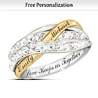 24-Diamond Together In Love Personalized Ring