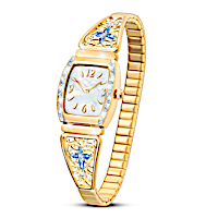 "Moments Of Faith" Women's Stretch Watch With Crystals