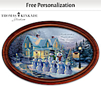 Thomas Kinkade Winter Wonderland Personalized Holiday Plate