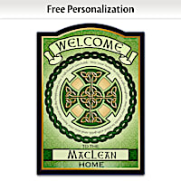 Blessings Of Ireland Welcome Sign Personalized With Name