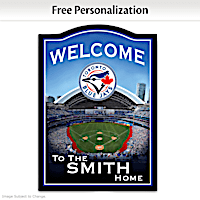 Toronto Blue Jays Personalized Welcome Sign