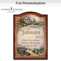 Thomas Kinkade Forever Family Personalized Welcome Sign