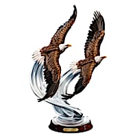 "Soaring Splendor" American Bald Eagle In Flight Sculpture