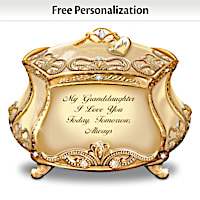 Granddaughter, I Love You Music Box With Name-Engraved Charm