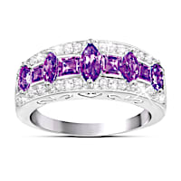 Purple Rhapsody Amethyst And Diamond Ring