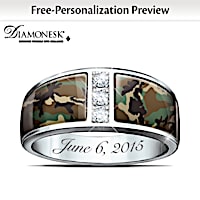 Camo Personalized Wedding Ring