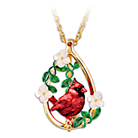 "Cardinal Beauty" Garnet Gemstone Pendant Necklace