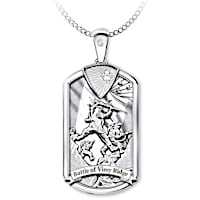 "Battle Of Vimy Ridge" Centennial Dog Tag Pendant Necklace