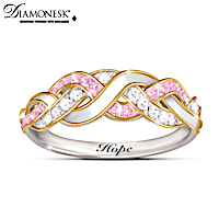 "Strength Of Hope" Breast Cancer Awareness Women's Ring