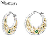 "Love, Loyalty And Friendship" Diamonesk Irish Earrings