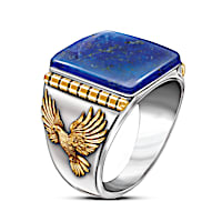 "Untamed Freedom" Blue Lapis Men's Ring