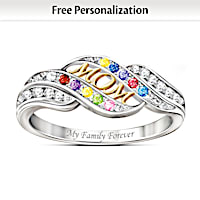 Mom's Blessings Personalized Ring