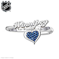 Winnipeg Jets™ Sterling Silver Engraved Ring