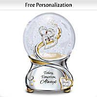 Loving You Today Tomorrow Always Personalized Glitter Globe