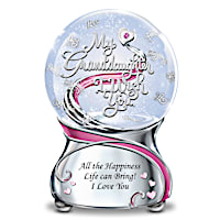 Musical Glitter Globe For Granddaughter With Poem Card