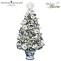 Thomas Kinkade "Winter Splendour" Illuminated Tabletop Tree
