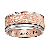 "Forge Your Own Path" Men's Copper-Plated Spinning Ring
