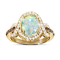 Opal And Diamond Ring Size 7