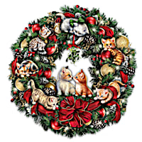 J&#252;rgen Scholz Merry Mischief Makers Illuminated Wreath
