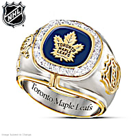 Toronto Maple Leafs&reg; Sterling Silver Men's Diamond Ring