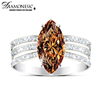 "Diva" Women's Ring With Over 4 Carats Of Diamonesk Stones