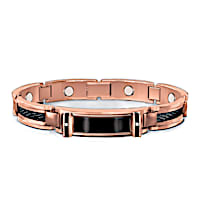 Nature's Healing Strength Men's Copper And Diamond Bracelet