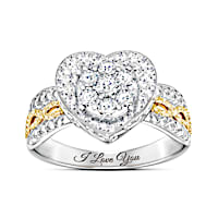 "All My Love" Women's Heart-Shaped Diamond Ring