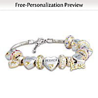Birthstone Forever In A Mother's Heart Personalized Bracelet