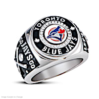 Toronto Blue Jays Men's Ring With Real Baseball Piece