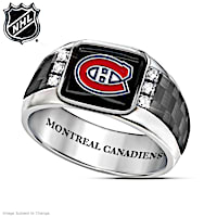 Montreal Canadiens&reg; Men's Carbon Fiber Ring