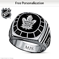 NHL&reg; Personalized Black Onyx Ring: Choose Your Team