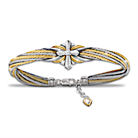 "Strength Of Faith" Women's Diamond Cable Bracelet