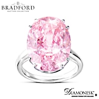 "Majestic Pink" Diamonesk Simulated Pink Diamond Ring